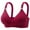 Wine, variant on Hrsba Womens Summer Bra,Plus Size Bra for Womens,Women's Non-steel Lace Stitching Comfortable And Breathable Gathered Adjustable Bra Underwear