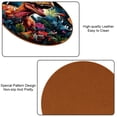 thumbnail image 5 of Dinosaur 6PCS Round Microfiber Leather Coasters Set, 11x11 cm/4.3x4.3 in Absorbent Drink Mats for Home, Kitchen, and Office - and Easy to Clean Table Coasters, 5 of 6