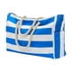 thumbnail image 4 of Bolso grande de playa jinwen para mujer Azul profundo, 4 of 8