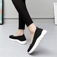 thumbnail image 5 of YOURDIARY Womens Slip-On Walking Shoes, Breathable Knit Casual Sneakers, Lightweight Comfort Loafers for Daily Wear, 5 of 9