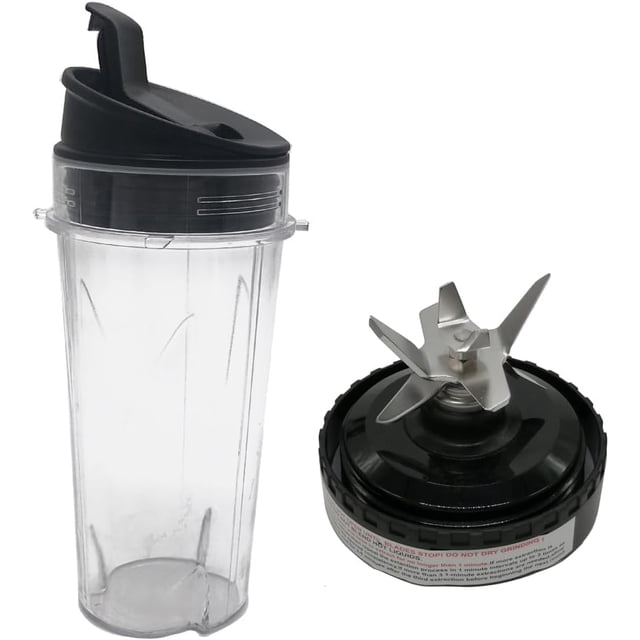 Replacement Bottom Pro extractor Blade Assembly with cup &lid set, Compatible with Nutri Ninja Ultima Kitchen System blender BL810QSL 30/BL830CB 30 /BL810QON 30/BL810 30/BL820 30/BL830 30