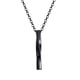 thumbnail image 1 of Collar con colgante, collar de cadena, collar de pareja de acero de titanio de moda Hip Hop Negro, 1 of 8