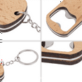 thumbnail image 5 of 30 Pack Bottle Opener Blank Wooden Keychain Blanks for Laser Engraving Wood Bottle Openers Bulk Key Chains Engraved Key,30 x Keychain,Photo Color, 5 of 6