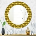 thumbnail image 2 of DESIGN ART Designart 'Yellow Moods 20' Printed Glam Wall Mirror - Oval or Round Wall Mirror - Gold 24in.x24in., 2 of 5
