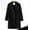 Black, variant on Large womenâs double-breasted long woolen coat for autumn and winter tzw