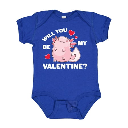 

Inktastic Axolotl Will You Be My Valentine with Red Hearts Gift Baby Boy or Baby Girl Bodysuit