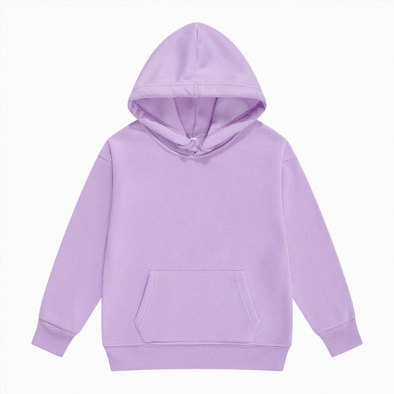 Nwiuh Youth Athletic Hoodie Sweatshirts,Boys Girls Hooded,Teen Girls Fleece Hoodie Pullover with Pockets Tops Kids Clothes(Light Purple,13-14 Years)