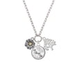 thumbnail image 2 of Delight Jewelry Two-tone Daisy Flower Let Things Go Fall Zoey Charm Necklace, 28", 2 of 4