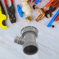 thumbnail image 4 of WRITWAA 3pcs Kitchen Sink Drain Pipe Adapter Pipe Fitting Connectors Grey ABS 3-Way Shape, 4 of 8
