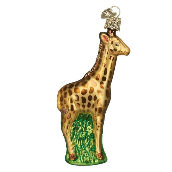 Old World Christmas Zoo and Wildlife Animals Glass Blown Ornaments for Christmas Tree,Baby Giraffe