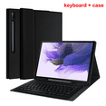 thumbnail image 1 of Pour Samsung Galaxy S7 FE Étui Clavier Couverture Complète pour Galaxy Tab S8 S7 Plus Ultra S6 Lite A8 Étui de Protection pour Tablette Clavier Anglais Noir P8 Plus 12,4 Pouces, 1 of 6