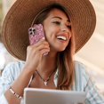 thumbnail image 3 of iPhone 14 Pro Max Case Glitter, Luxurly Plated Glitter Transparent 3D Stars Pattern, Bling Sparkly Clear Phone case, Soft Shockproof Protective Back Cover for Women Girls, Pink, 3 of 12