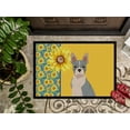 thumbnail image 3 of Summer Sunflowers Blue Boston Terrier Indoor or Outdoor Mat 18x27 27 in x 18 in, 3 of 7