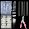 thumbnail image 1 of Clear and Natural Nail Tips, 480pcs XL Acrylic Nail Tips Extra Long Nail Tips, Ballerina Full Cover Long Nails with 4pcs Nail Files, 1pcs Acrylic Nail Clipper, 1 of 7