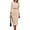 Apricot, variant on Women's Long Sleeve Midi Bodycon Dresses Casual Crewneck Cut Out Ribbed Knit Fitted Pencil Dress