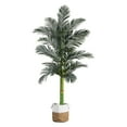 thumbnail image 2 of Nearly Natural Potted Golden Cane Palm Artificial Tree with Cotton Planter - 8' - Green, 2 of 7