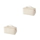 thumbnail image 2 of Cateissary Bolsa de almacenamiento de cosméticos impermeable de gran capacidad bolsa de aseo portátil de viaje para el hogar contenedor de Blanco 2piezas, 2 of 6
