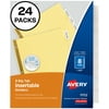 Avery Big Tab Insertable Dividers, 8 Clear Tabs, 24 Set Value Pack (11115)