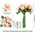 thumbnail image 2 of 24 Heads Artificial Rose Flowers Bouquet Silk Flowers Rose For Home Bridal Wedding(2 Packs Champagne And Pink), 2 of 5