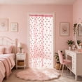 thumbnail image 5 of Linnome Rose Gold Thread Beaded Curtain 39x79 Inch Door Curtain Room Divider Tassel Beaded Arch for Bedroom Closet Decor, 5 of 6