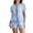 Blue, variant on Musuos Women’s Summer Casual 2 Piece Outfits Puff Sleeve Tie Knot Front Tops + Elastic Waist Shorts Set Loungewear