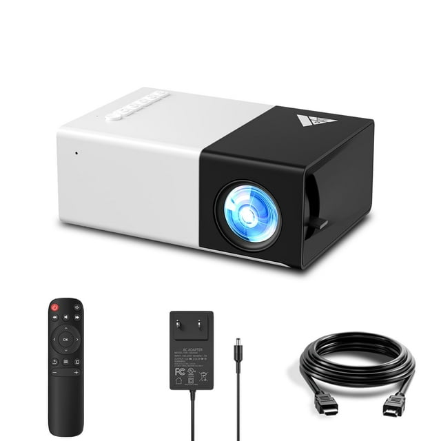 Proyector portátil KHQ Mini 170ml 1080P WiFi con altavoz negro