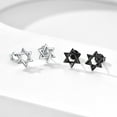 thumbnail image 3 of ChicSilver Small Star Earring Women Black Gold Plated Stud Earrings 925 Sterling Silver for Sensitive Ears | Clearance, 3 of 9