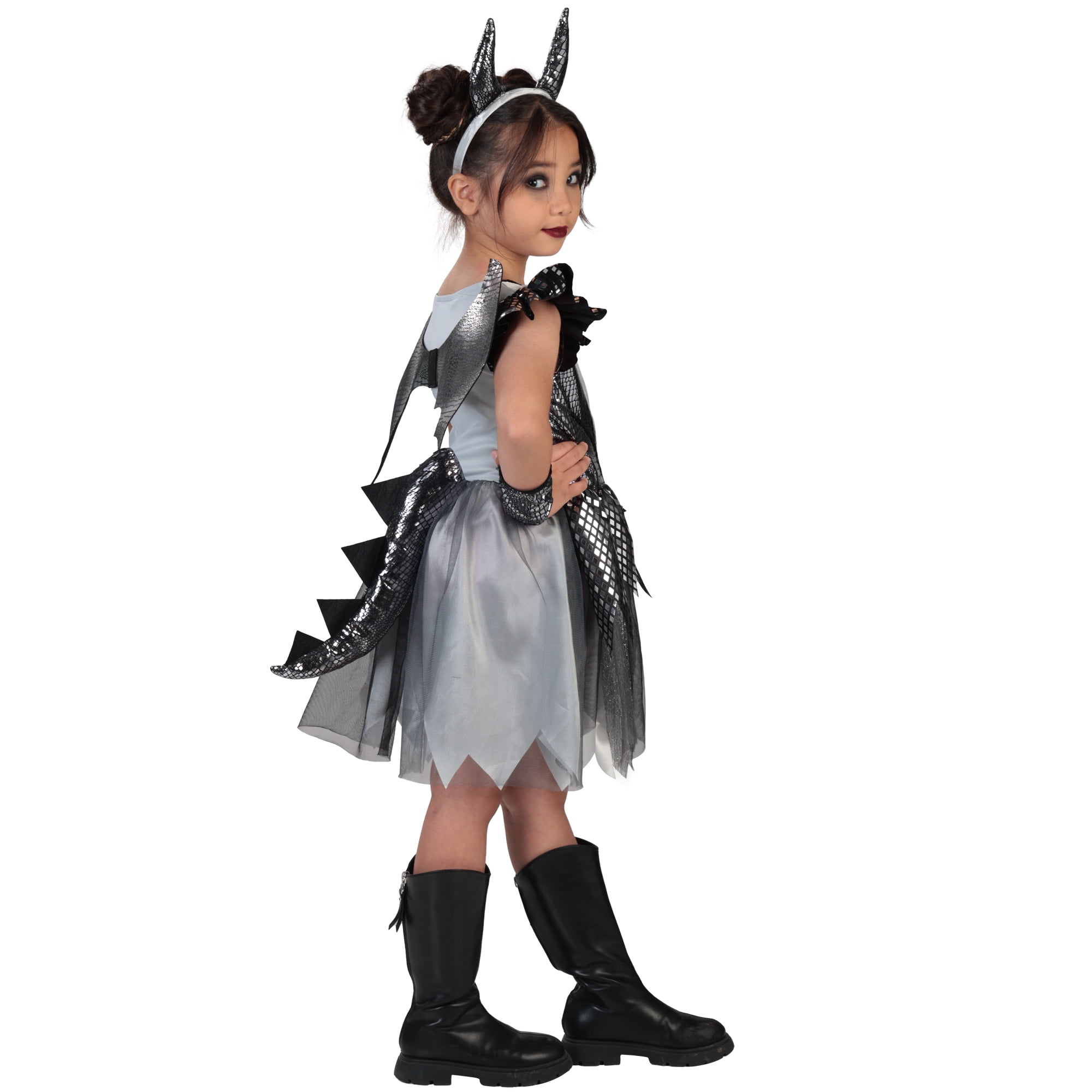 Dazzling Dragon Halloween Costume for Children, Girl's Size S (6/6x), by Way to Celebrate