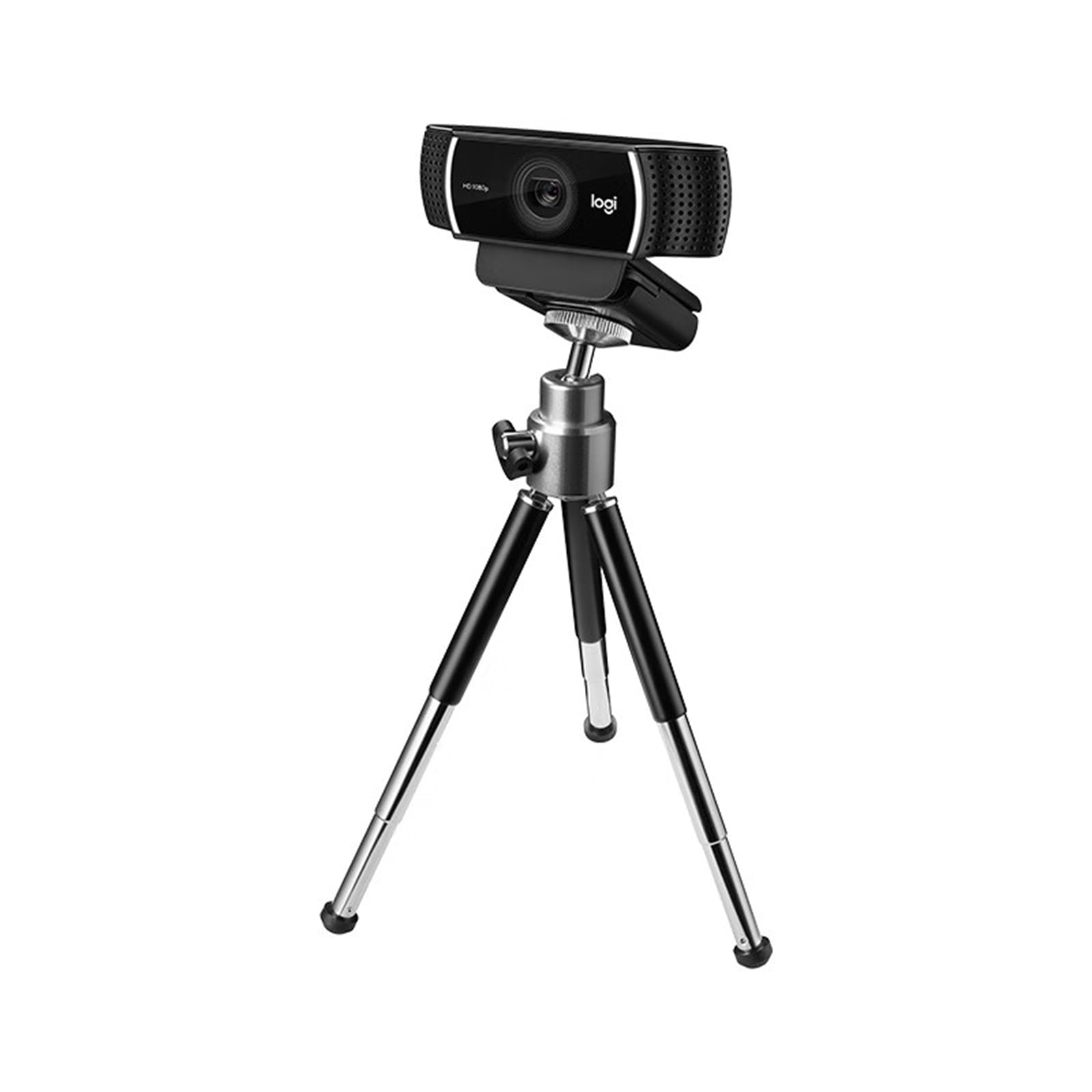 Logitech C922PRO Wired HD Webcam, 1080p Commercial Webcam, Anchor Webcam, Auto Light Correction, Black