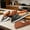 Black, variant on Premium Hand-Forged Chef's Knife & Cleaver Set, 2Pcs Hand Forged Kitchen Knife, Ergonomic Durable Handle for Kitchen Camping