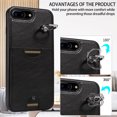 thumbnail image 6 of Allytechgroup Wallet Phone Case for iPhone 8 Plus/7 Plus with Stand, RFID Blocking PU Leather Shockproof Cover with Kickstand & Credit Card Slot Drop Protection for iPhone 8 Plus/7 Plus, Black, 6 of 10