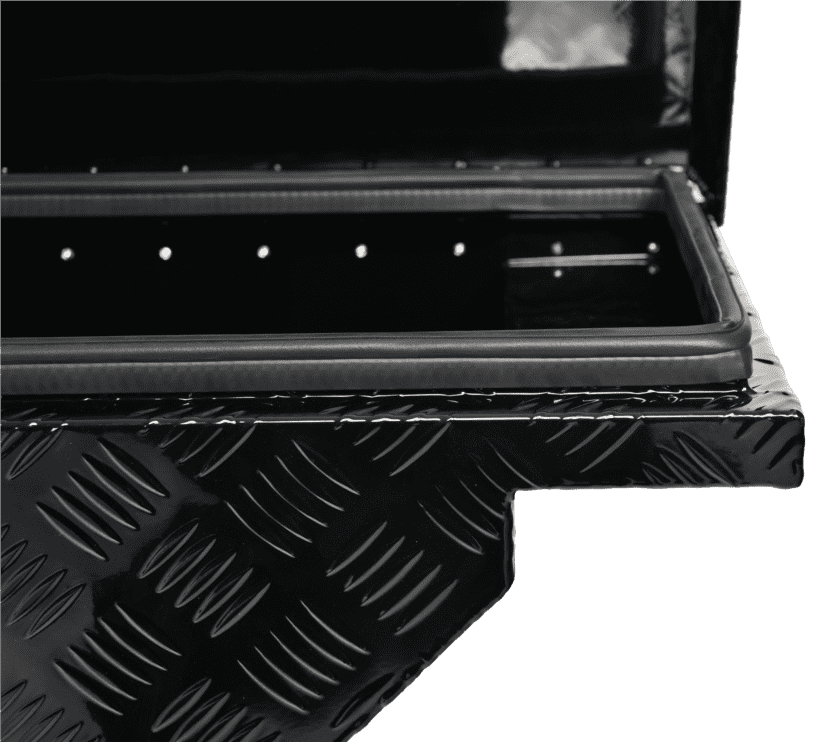 62" Aluminum Heavy Duty Low Profile Angled Truck Tool Box w/ Rigid Core Lid