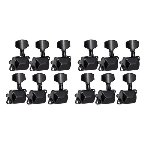 Ounissouiy Clavijas de afinación para guitarra de madera, 6 piezas, 6 cuerdas, afinador de cabeza de máquina, reparación de perillas, piezas de repuesto, Type1 NO1 Ounissouiy CBP232499