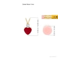 thumbnail image 6 of ANGARA Natural Heart-Shaped Ruby Rabbit Ear Bale Pendant in 14K Yellow Gold for Women (Size-5mm) | July Birthstone, Birthday, Anniversary, Jewelry Gift for Women | Natural Ruby Necklace, 6 of 11