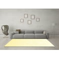 thumbnail image 3 of Ahgly Company Machine Washable Indoor Square Solid Yellow Modern Area Rugs, 5' Square, 3 of 4