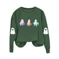 thumbnail image 4 of Heisall Womens Sweatshirts Round Neck Long Sleeve Loose Casual Halloween Print Fall Winter Daily Wear Tops, 4 of 8