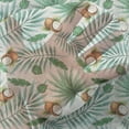 thumbnail image 3 of Watercolor Tulle Curtains with Rod Pocket, Coconut Fruit Exotic Nature Palm Tree Leaves Aloha Hawaii Polynesian Food, Sheer Drape for Wedding Party 2 Panels, 7 Sizes, Green Pale Brown, by Ambesonne, 3 of 3