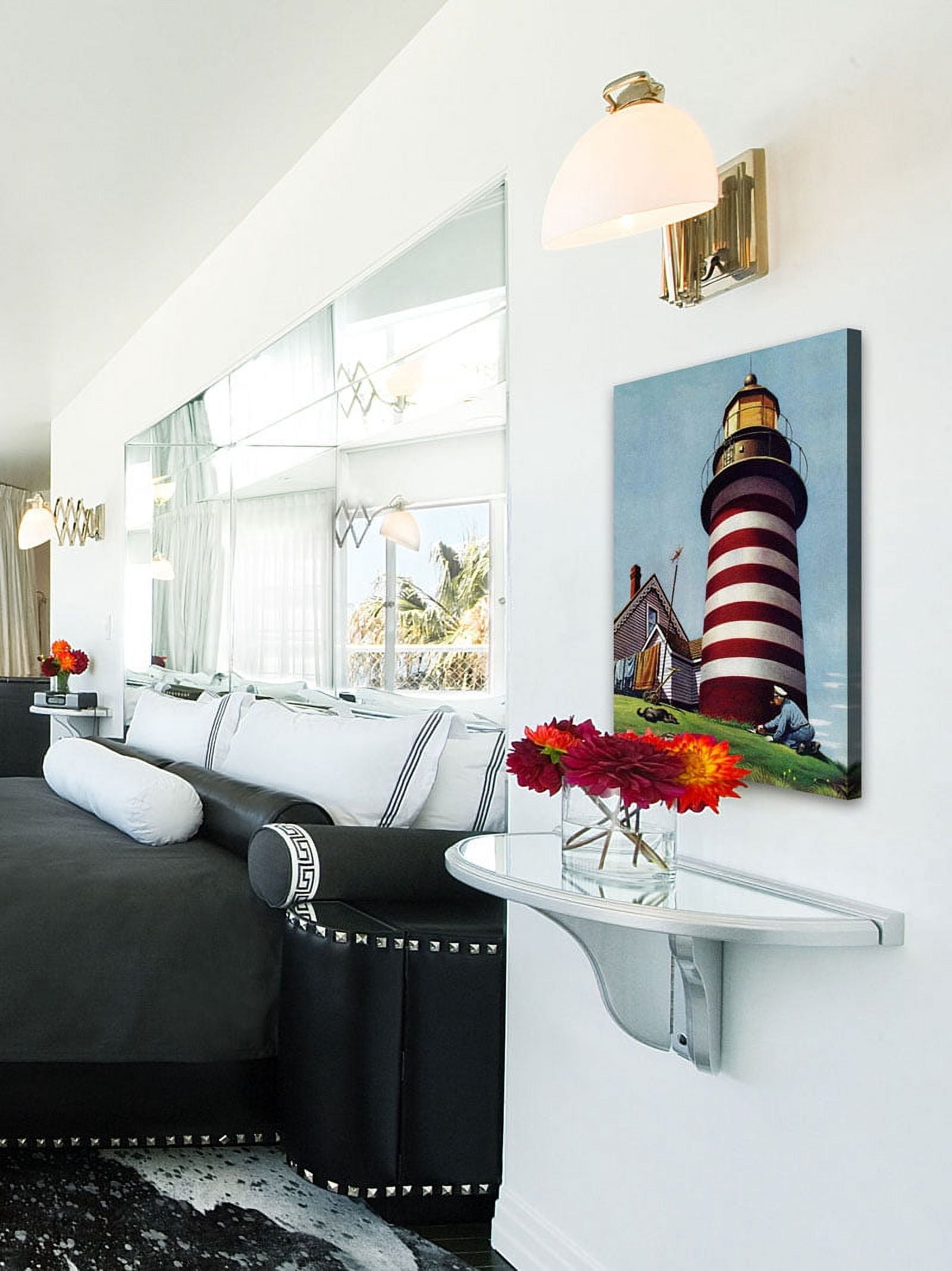 Marmont Hill "Lighthouse Keeper" by Stevan Dohanos Painting Print on Canvas