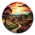 thumbnail image 4 of Designart "Rows of Ruby in Green and Purple Vineyard II" Farmhouse Oversized Wall Clock, 4 of 5