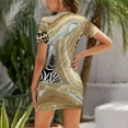 thumbnail image 2 of Golden Agate Animal Print Art Summer Dresses For Women Dress Short Sleeves Dress, 2 of 9