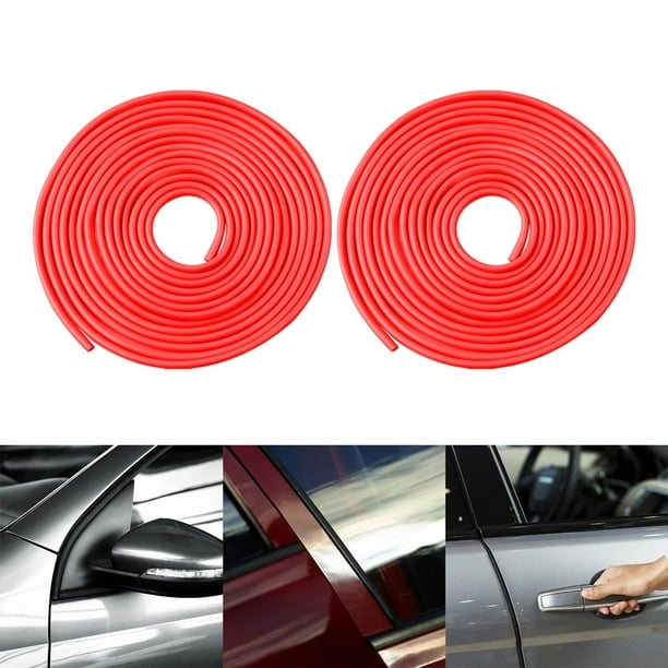 DYNWAVECA 2Pcs Car Door Edge Guards Scratch Protector Strips Accessories 10M Rubber Seal Car Door Edge Protectors for SUV Most Car Red Walmart