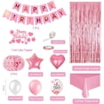 thumbnail image 3 of Yansion Birthday Party Decorations Celebration Kit, 9.84 x 9.05 x 1.18 In, Latex Pink/White, 39 PCS, 3 of 7