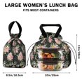 thumbnail image 5 of Pioneer Flower Drawstring Lunch Bag Women - Drawstring Lunch Bag Insulated for Work Office - Stain-Resistant Large Lunchbags for Women with Multi-Pockets, 5 of 6
