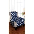 thumbnail image 1 of Reversible Furniture Protector for Pet Dog Children, Navy Blue Wing Chair, 1 of 2