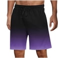 thumbnail image 2 of Mens Wide Leg Shorts with Pockets and Drawstring Elastic Waist Casual Gradient Printed Relaxed Pull-On Breathable Loungewear Pajama Beach Short, 2 of 5
