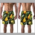 thumbnail image 3 of luoweisi Men's Beach Shorts Quick Dry Swim Trunks with Mesh Lining Pear 2XL, 3 of 5