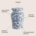 thumbnail image 6 of JONATHAN Y Poppies 17.7" Ceramic Garden Stool, White/Blue, 6 of 6