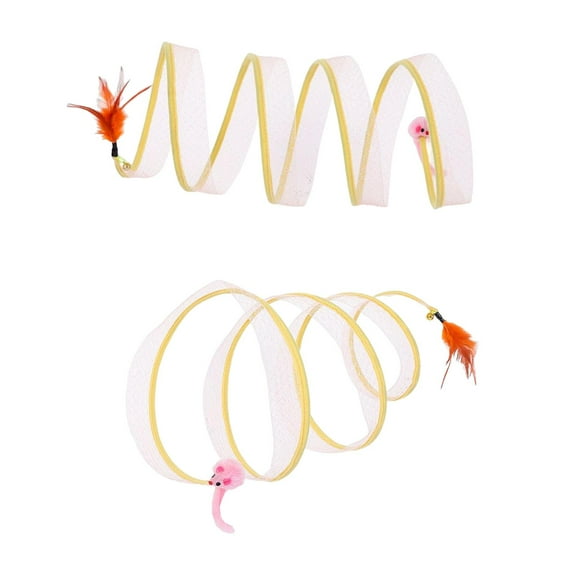 2pcs Spiral Cat Tunnel Tube Toy Folding for Cat Puppy Kitten Rabbit Supplies