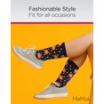 thumbnail image 5 of MeMoi Women's Cheery Pumpkin Polka Dot Festive Crew Socks - Womens - Female, 9-11, Black, 5 of 7