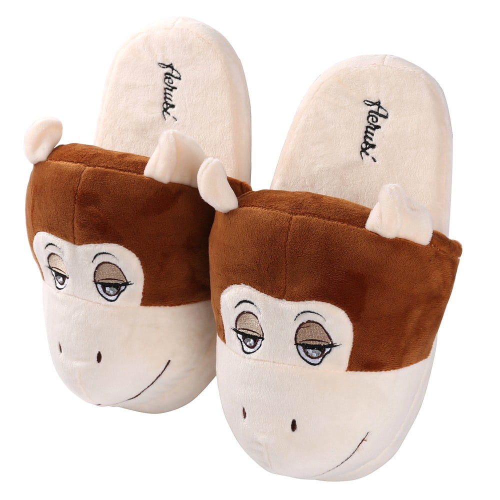 AERUSI Animal Plush Indoor House Slippers